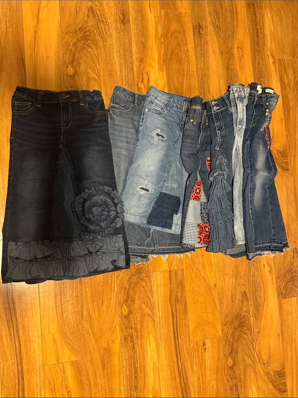 Girls Denim Skirt Bundle - Mixed Blue Jeans & Jean Skirts